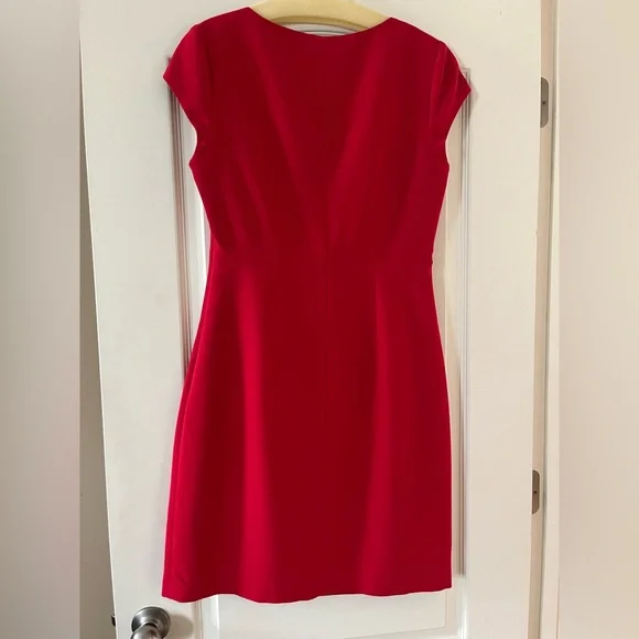 The Limited Red Rich Cap Sleeve Dress MIDI Size Women’s 8 - Picture 5 of 13